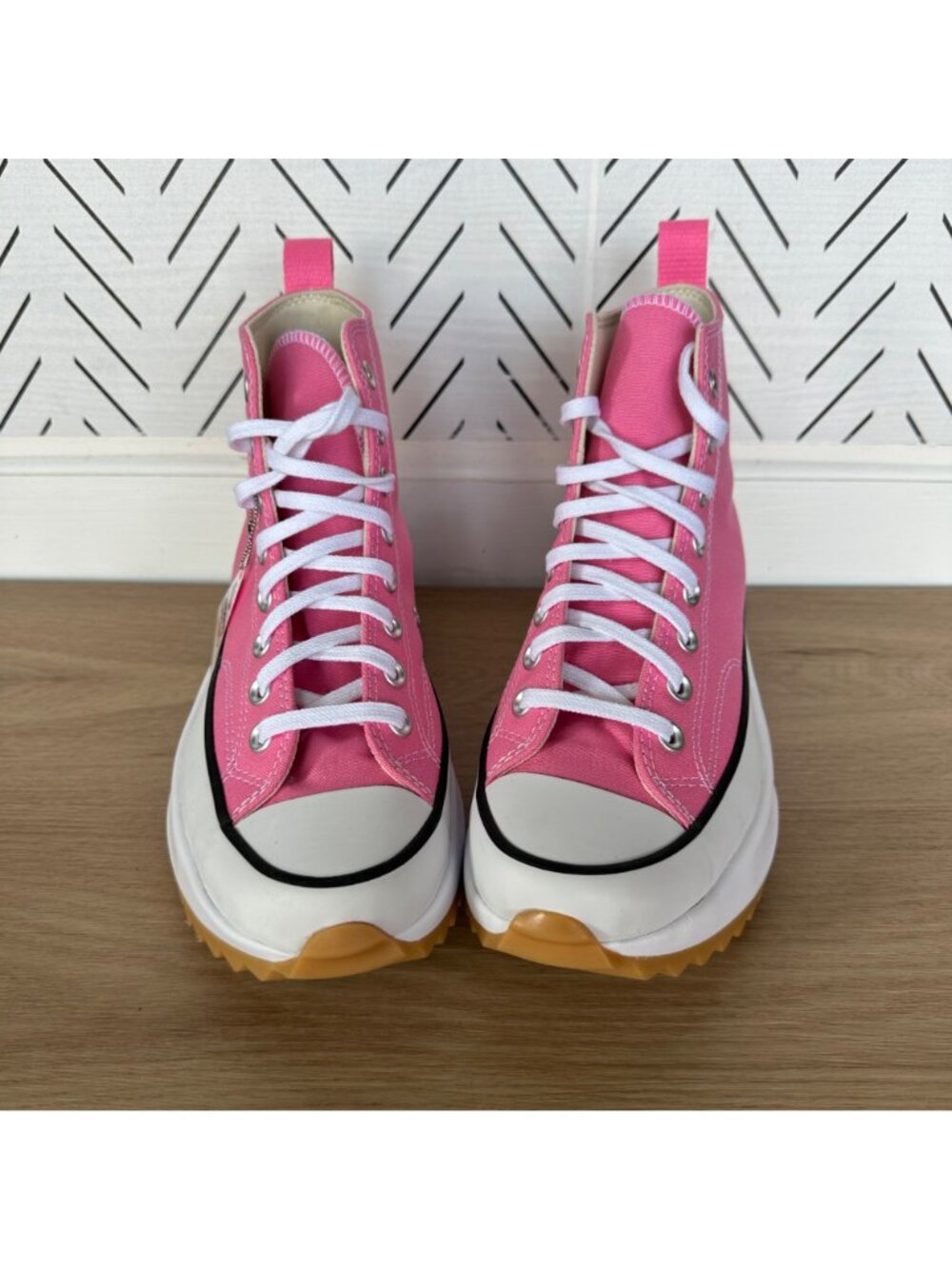 ⭐Converse Run Star Hike Hi Converse 9.5 Mens Shoes Platform Pink Sneaker A08735C - Picture 3 of 10